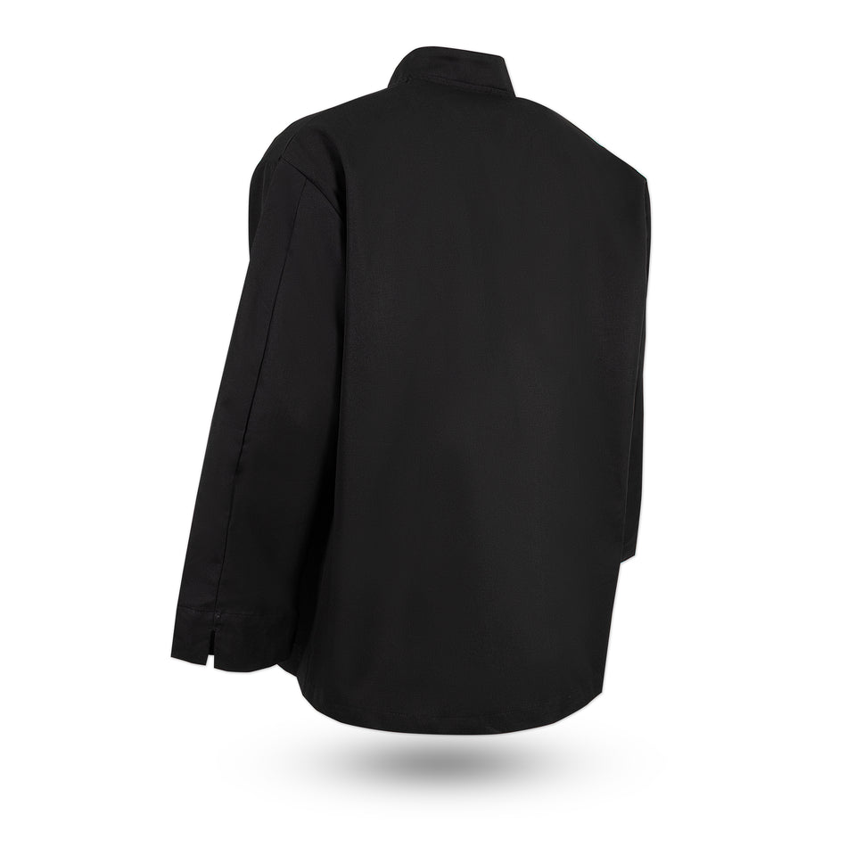 Full-Sleeve Basic Plastic Button Chef Coat, No Arm Pocket, C108