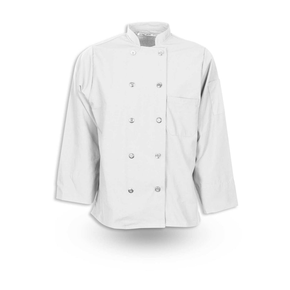 Full-Sleeve Plastic Button Chef Coat - Polyester
