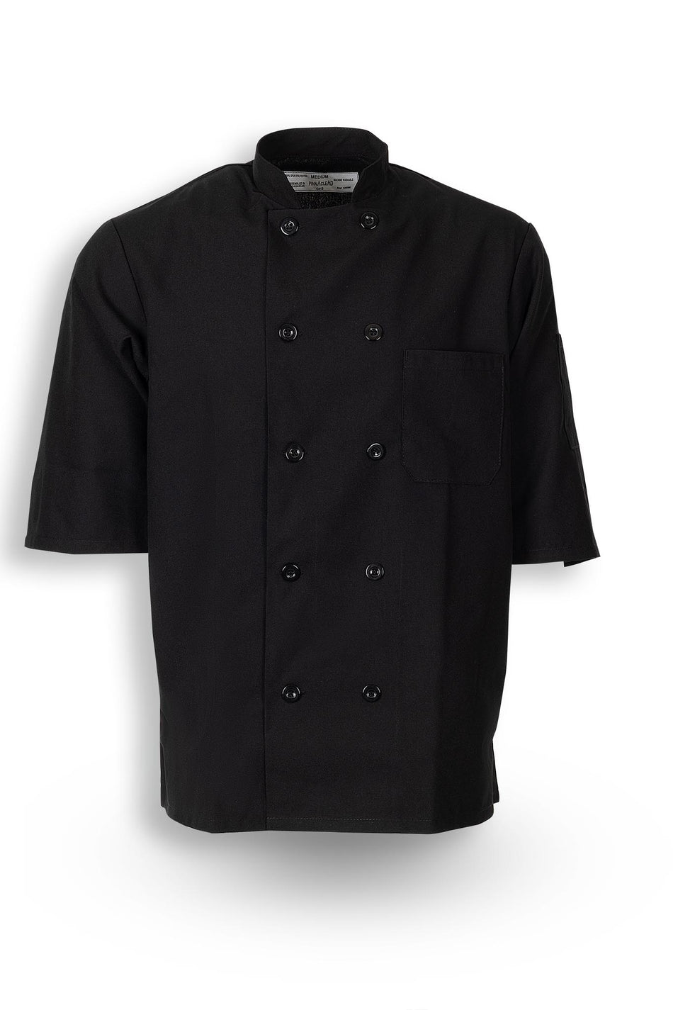 Half-Sleeve Plastic Button Chef Coat