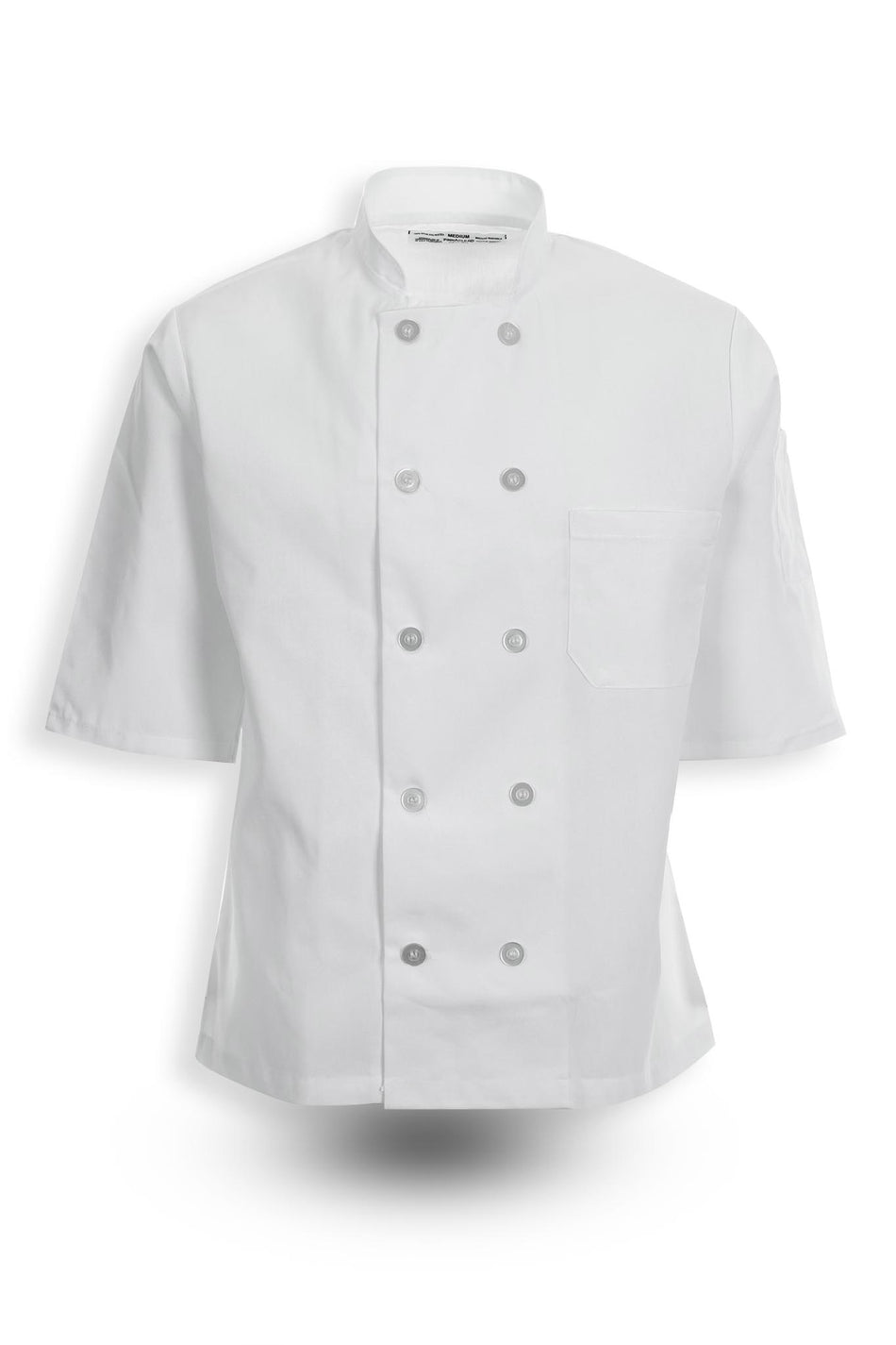 Half-Sleeve Plastic Button Chef Coat