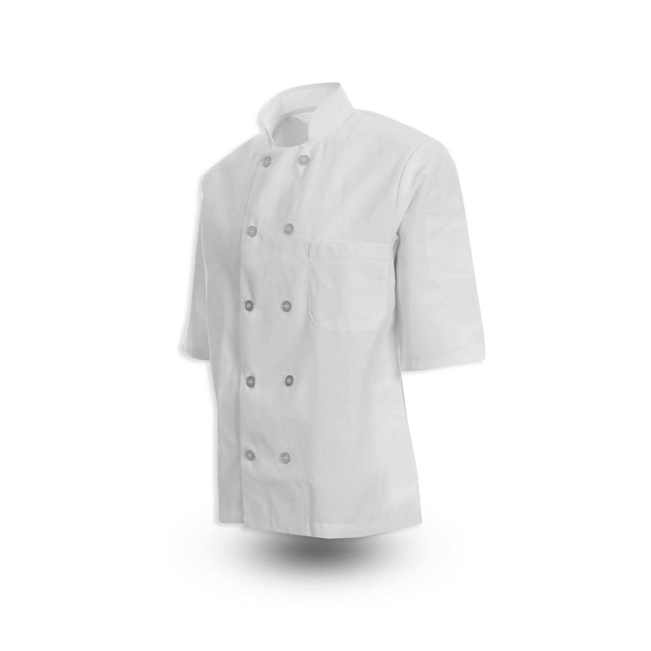 Half-Sleeve Plastic Button Chef Coat