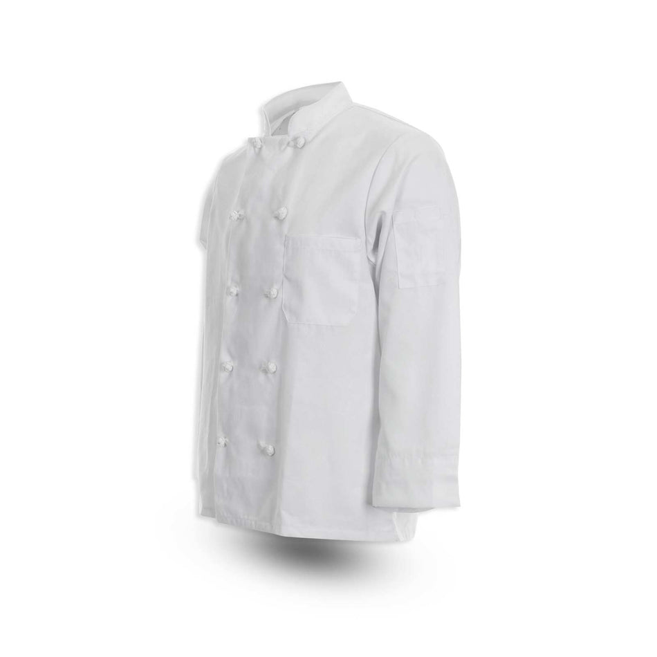 Full-Sleeve Knot Button Chef Coat - Polyester