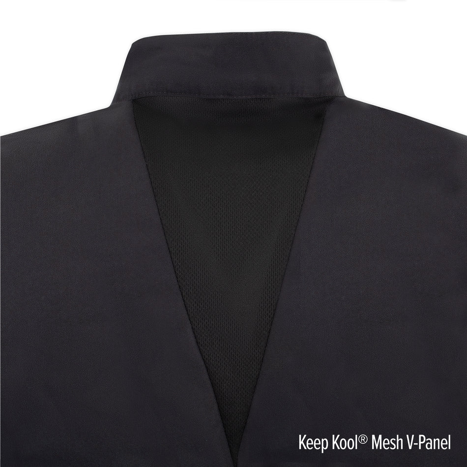 C515 Mesh Back Chef Coat, half slv, 10 btns