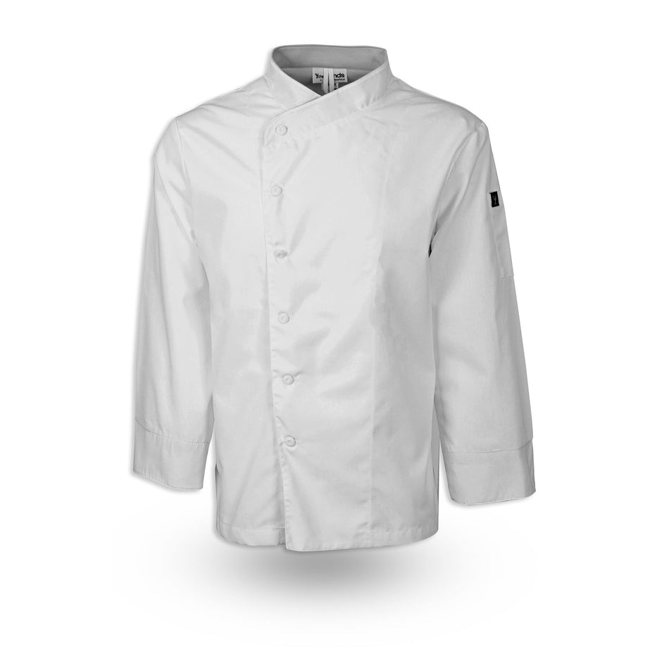 C515 Mesh Back Chef Coat, half slv, 10 btns