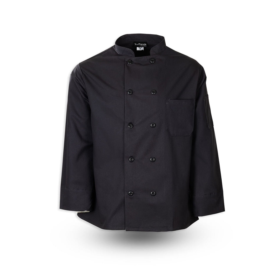 Full-Sleeve Plastic Button Chef Coat, C810