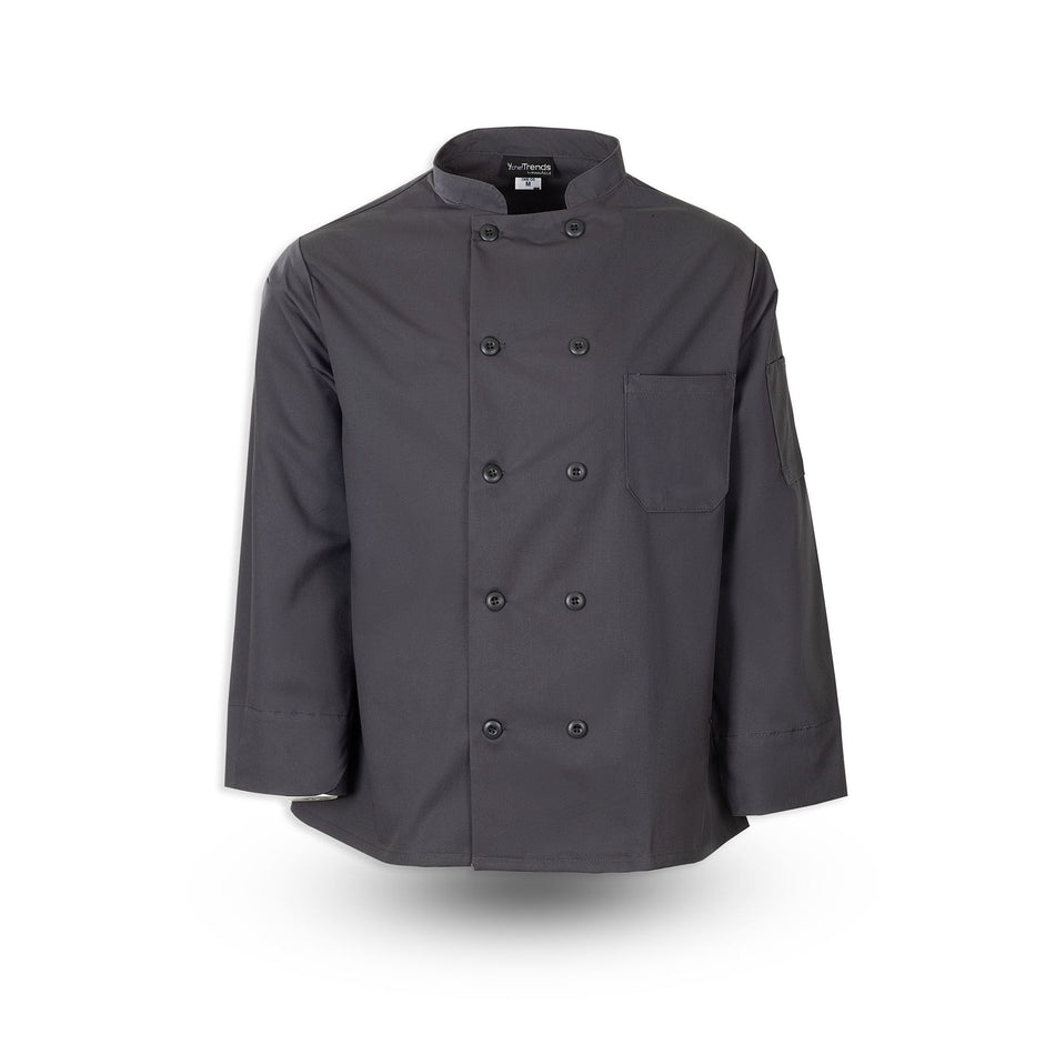 Full-Sleeve Plastic Button Chef Coat, C810