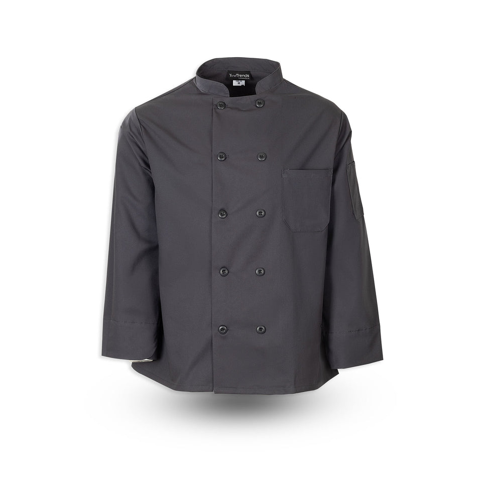 Full-Sleeve Plastic Button Chef Coat, C810