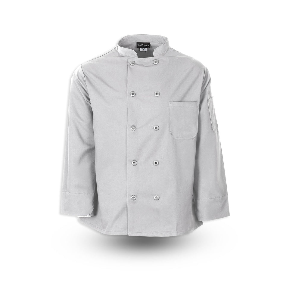 Full-Sleeve Plastic Button Chef Coat, C810