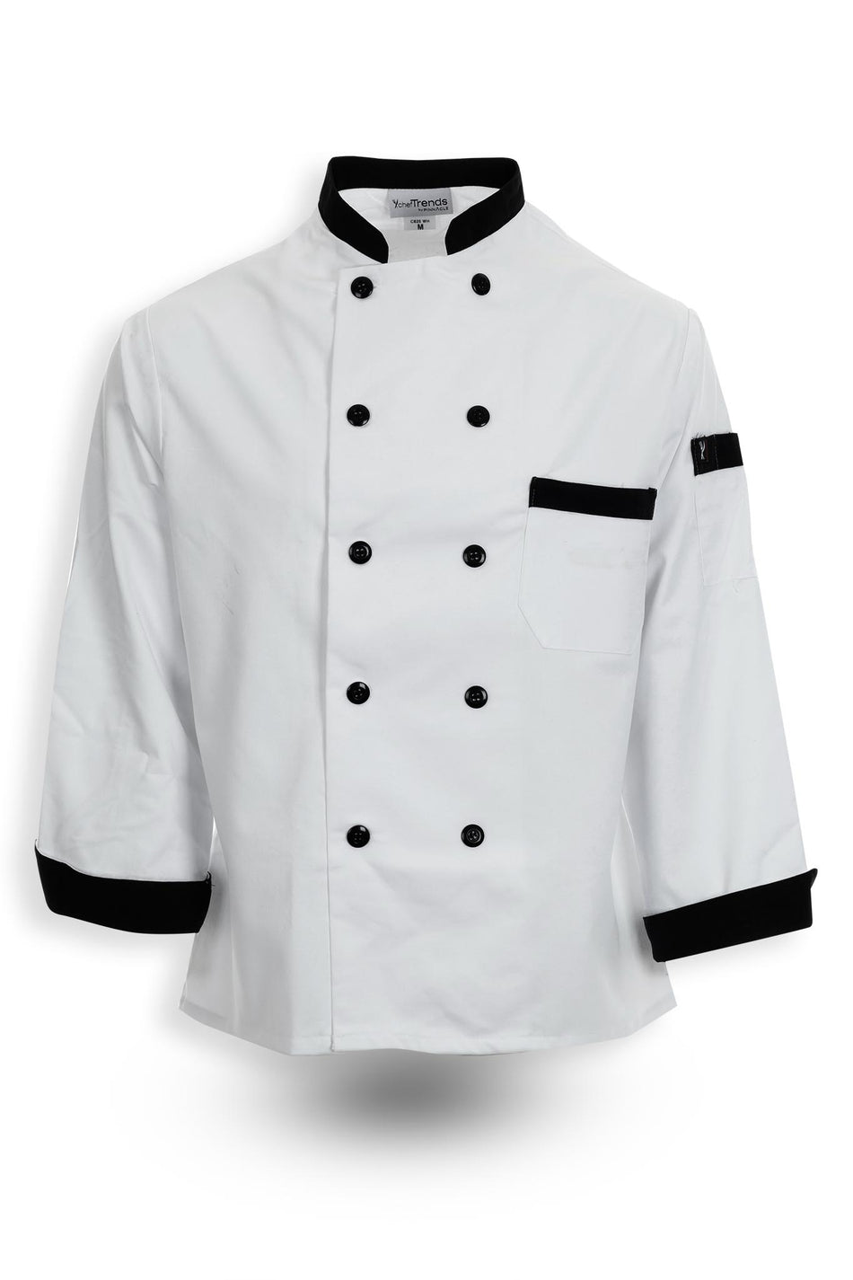 Full-Sleeve Black Trim Chef Coat