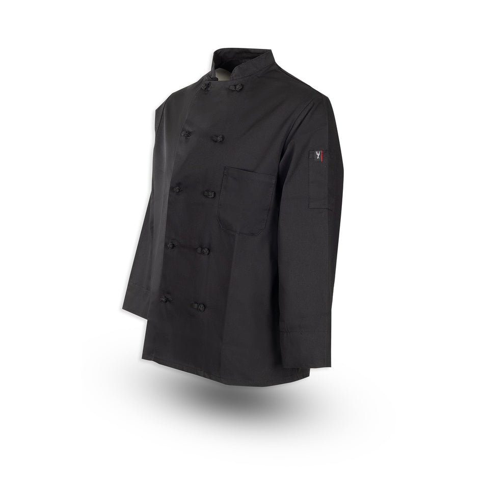 Full-Sleeve Knot Button Chef Coat