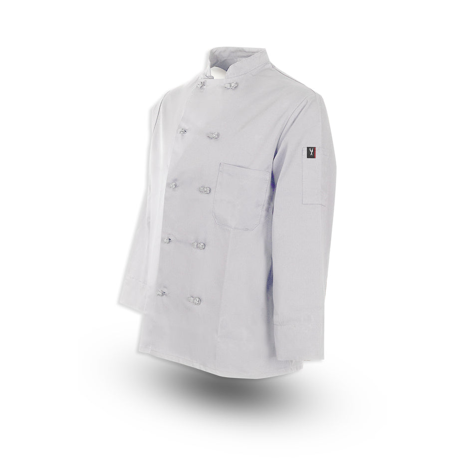 Full-Sleeve Knot Button Chef Coat