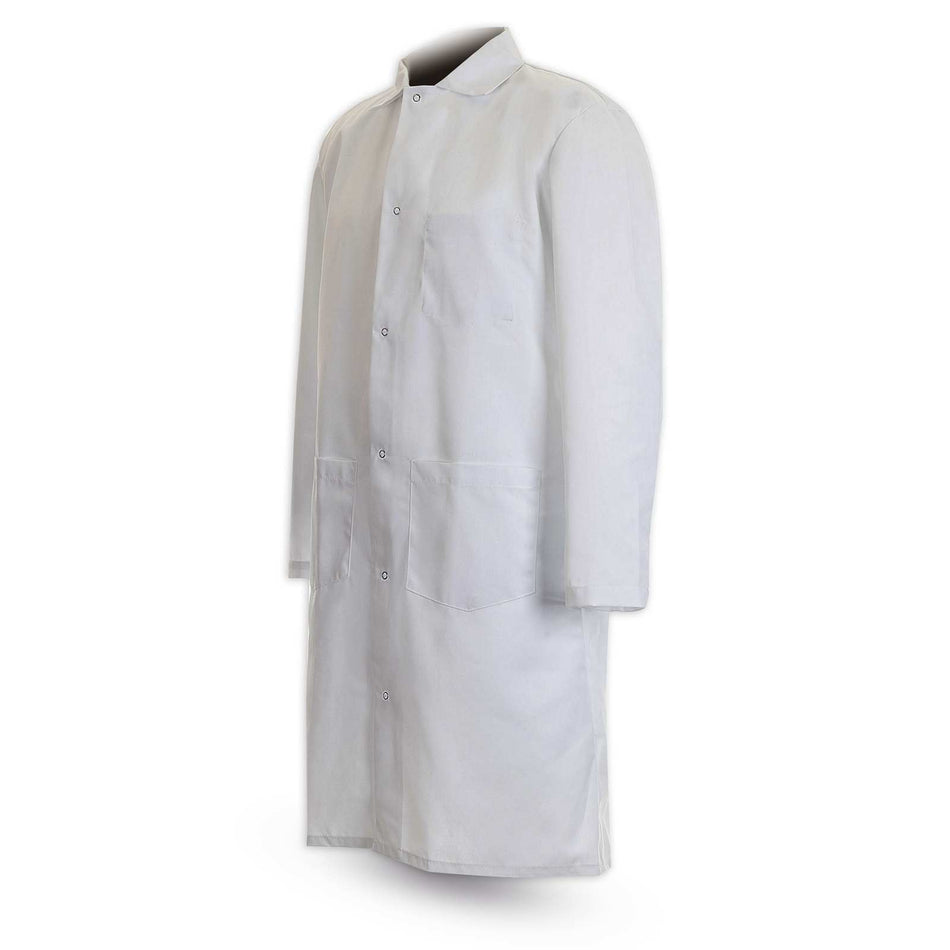 Full-Sleeve Polyester Gripper Snap, 3 Pocket Butcher Frock