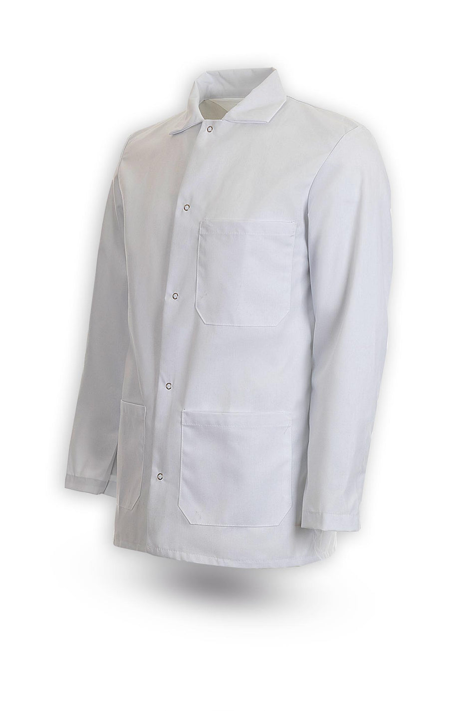 F395 Short Butcher Coat, 3 outside pckt, Spun