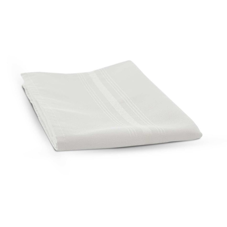 Chambray Bistro Napkins, 18x22, Solid Chambray with White Stripes - Sold by the Dozen