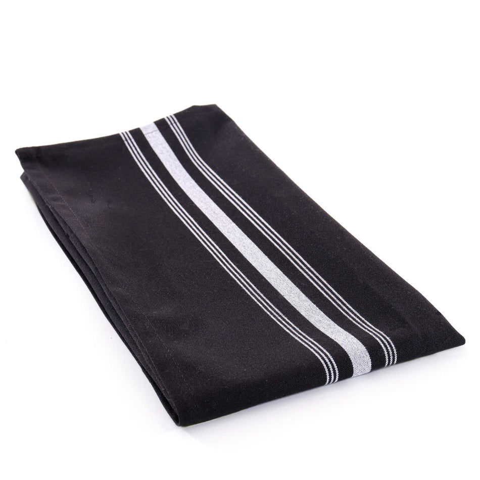 Reverse Bistro Napkins, 18x22, Solid Color Background with White Stripe, Spun - Sold by the Dozen
