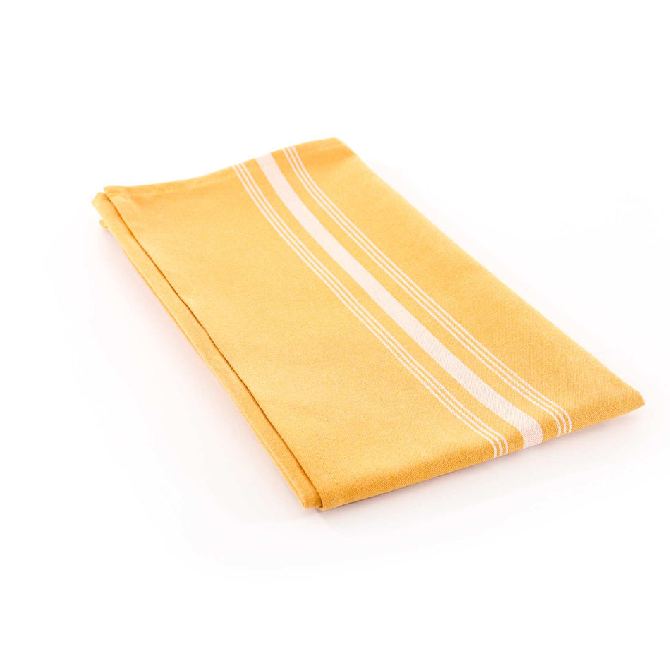 Reverse Bistro Napkins, 18x22, Solid Color Background with White Stripe, Spun - Sold by the Dozen