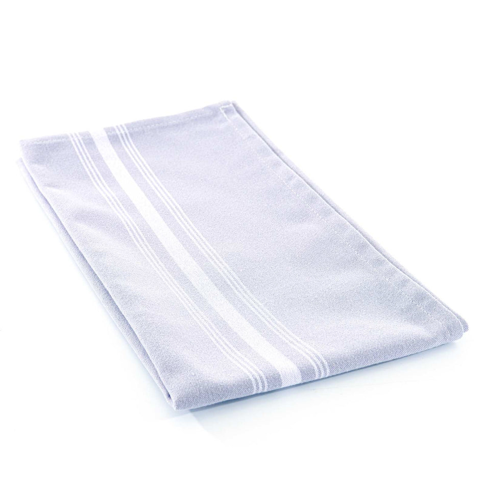 Reverse Bistro Napkins, 18x22, Solid Color Background with White Stripe, Spun - Sold by the Dozen