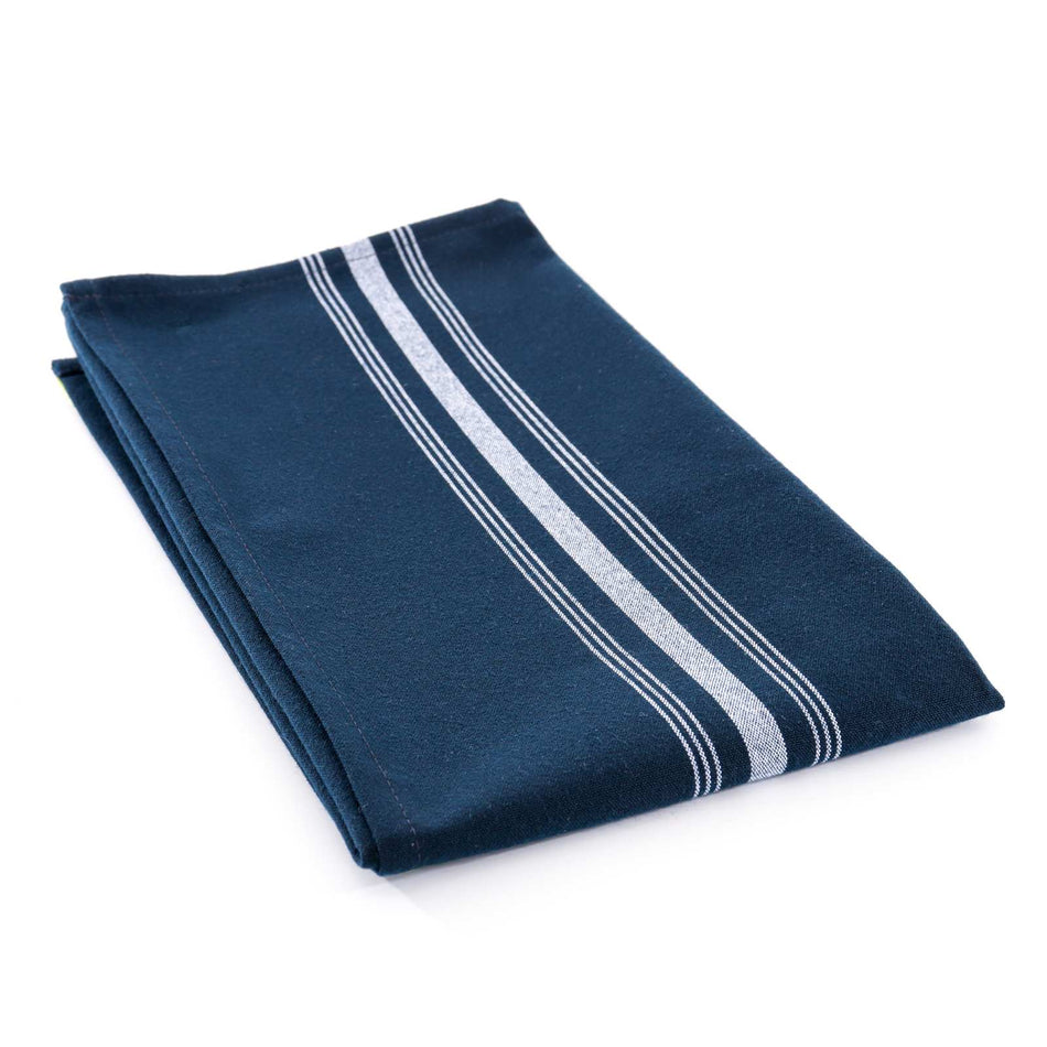 Reverse Bistro Napkins, 18x22, Solid Color Background with White Stripe, Spun - Sold by the Dozen