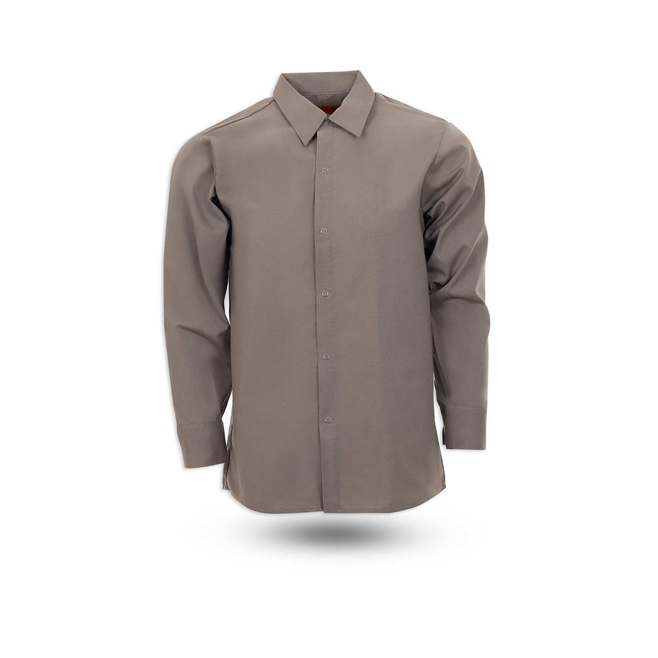 Men’s Long-Sleeve Gripper Snap Front Work Shirt - No Pockets