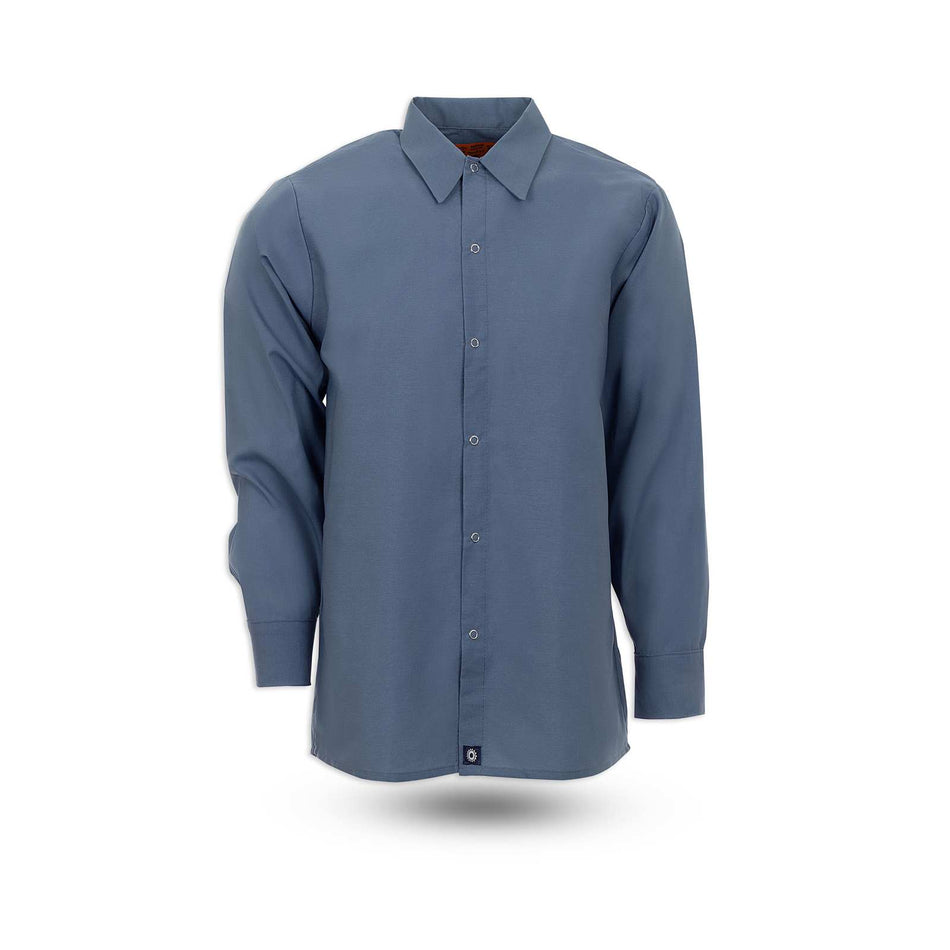 Men’s Long-Sleeve Gripper Snap Front Work Shirt - No Pockets