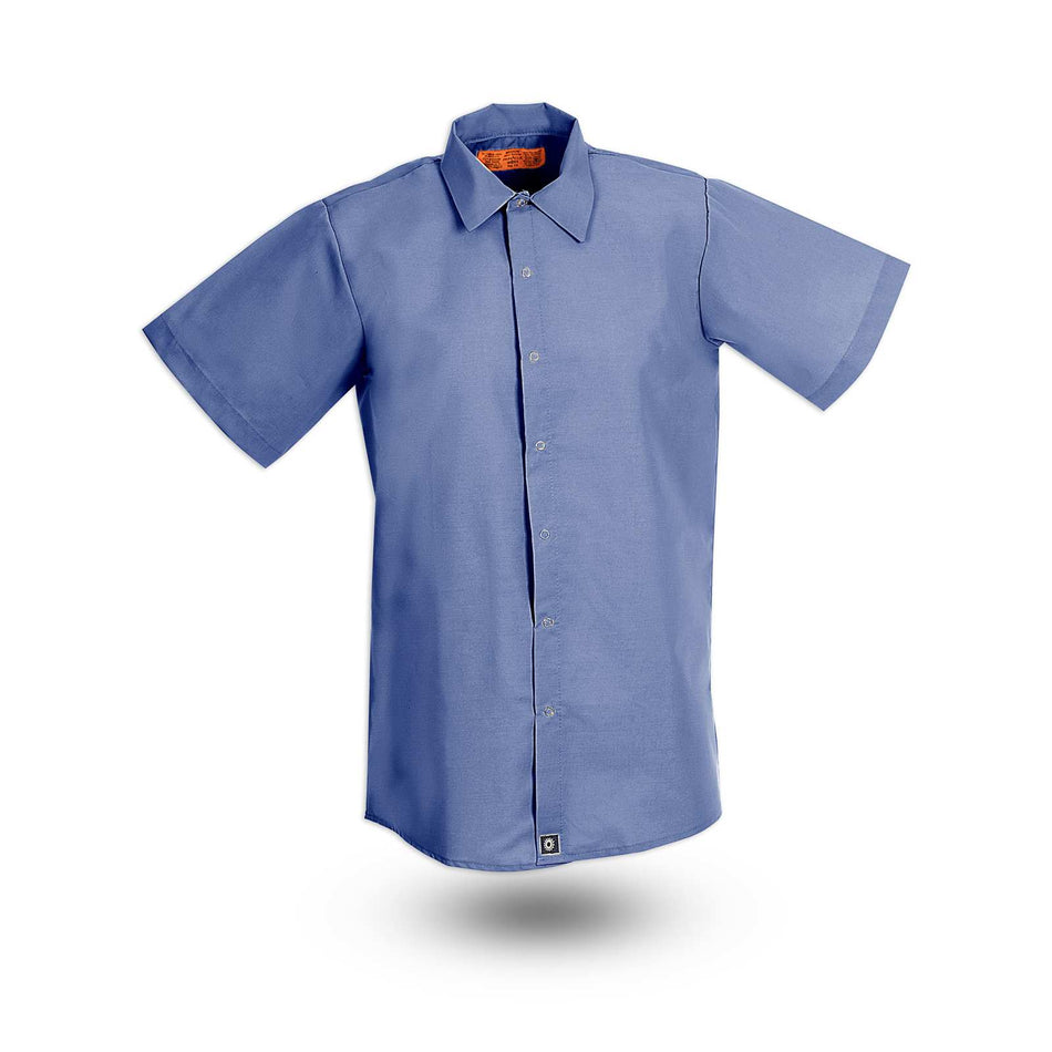 Men’s Short-Sleeve Gripper Snap Front Work Shirt - No Pockets
