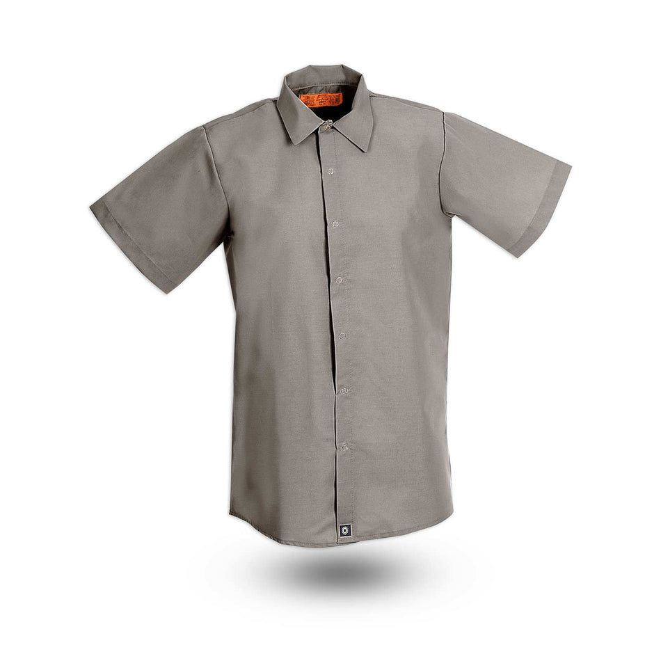 Men’s Short-Sleeve Gripper Snap Front Work Shirt - No Pockets