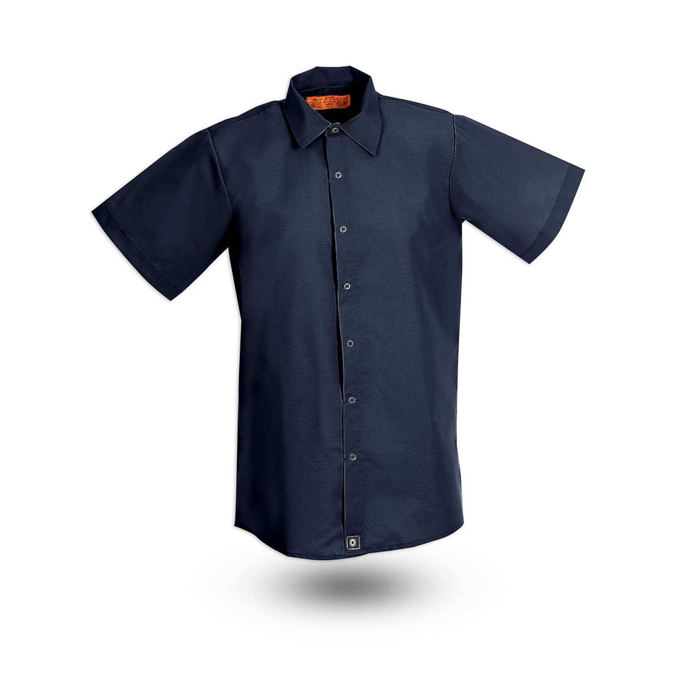 Men’s Short-Sleeve Gripper Snap Front Work Shirt - No Pockets