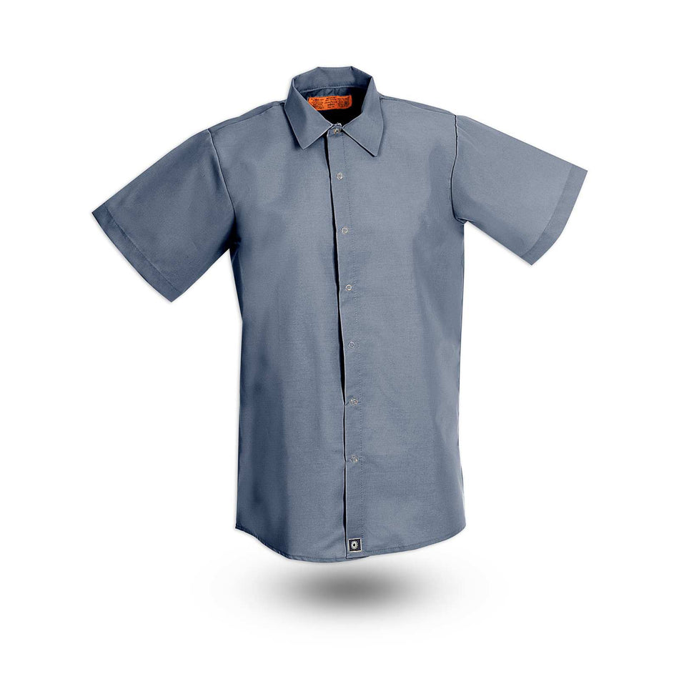 Men’s Short-Sleeve Gripper Snap Front Work Shirt - No Pockets