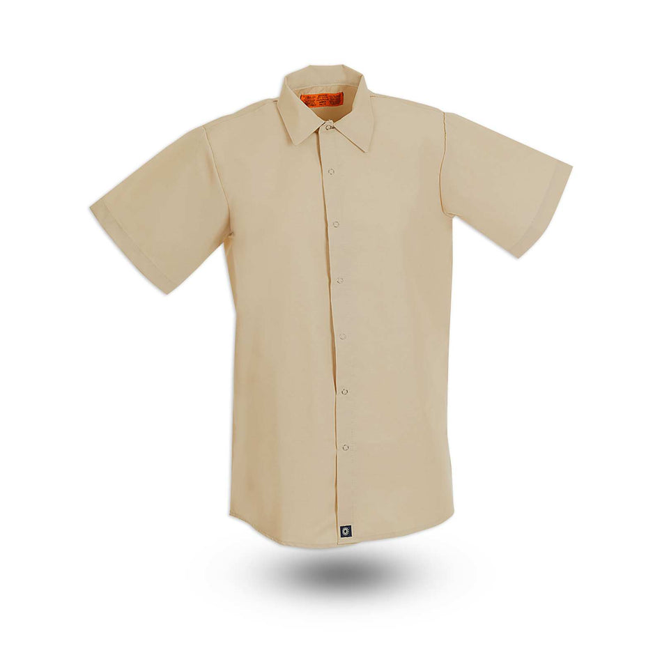 Men’s Short-Sleeve Gripper Snap Front Work Shirt - No Pockets