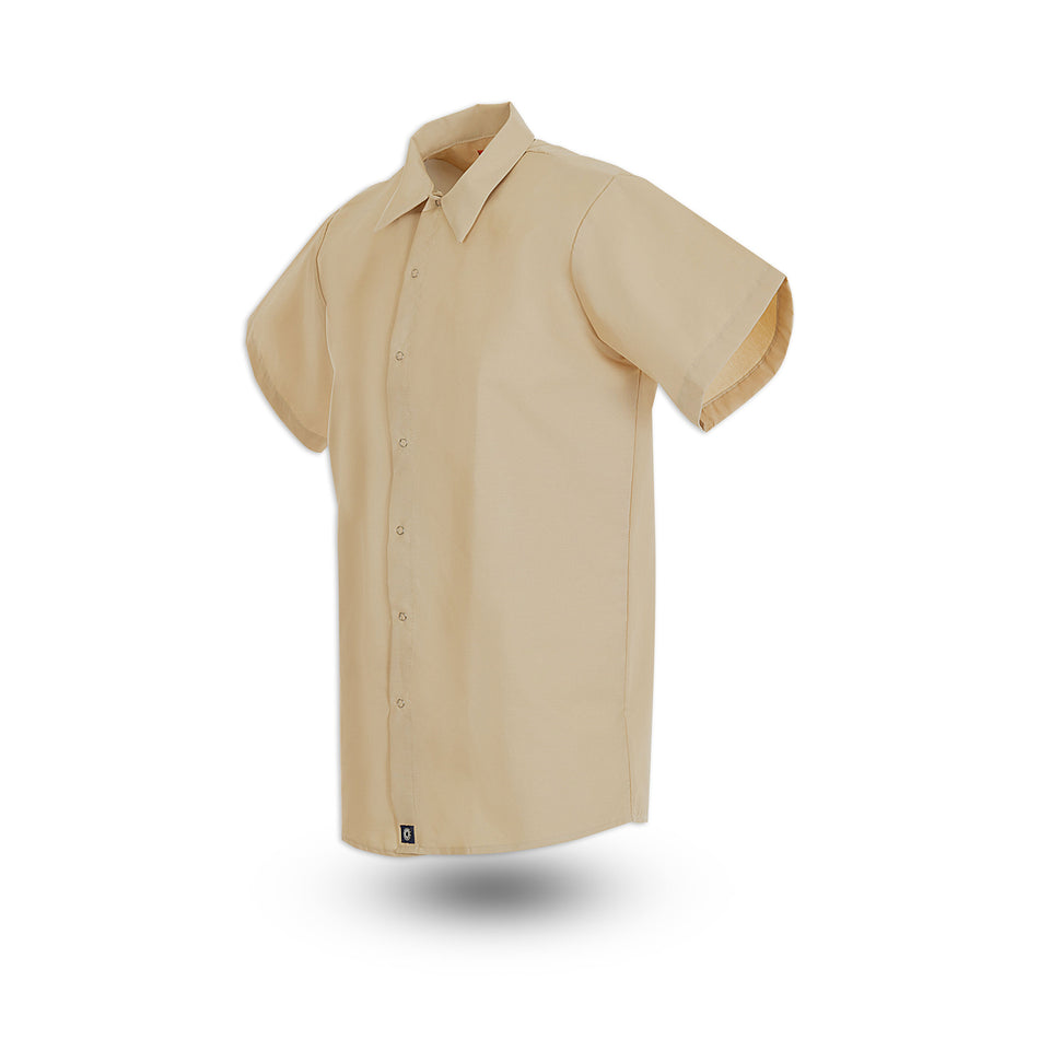 Men’s Short-Sleeve Gripper Snap Front Work Shirt - No Pockets