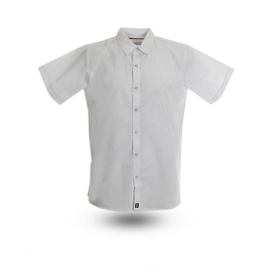 Men’s Short-Sleeve Gripper Snap Front Work Shirt - No Pockets