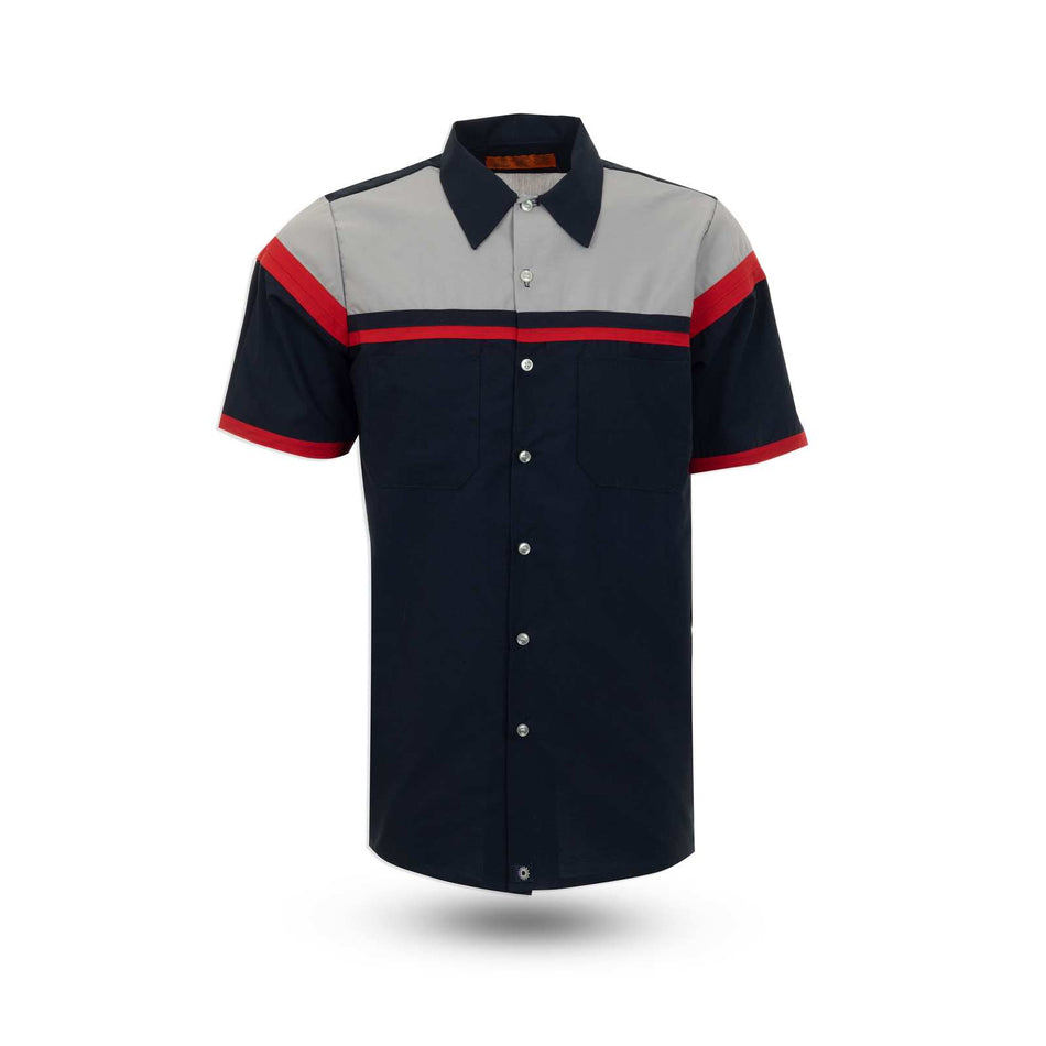 Short-Sleeve Technician Multi-Stripe Work Shirt