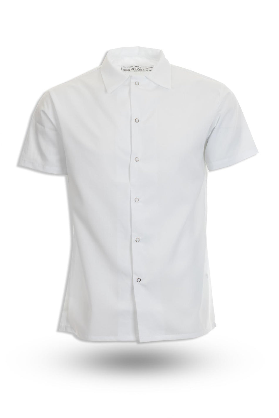 S315 Black Cook Shirt, Spun Poly, No Pocket, grippers
